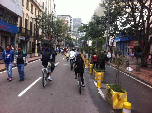 They started making parts of the Ciclovia routes permanent.